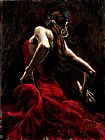 Dancer Canvas Paintings - Dancer in Red